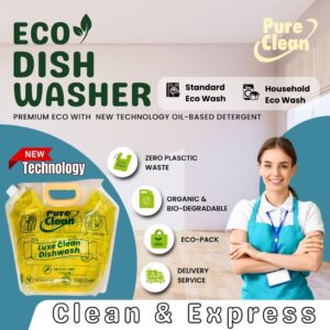 Pure Clean Super Clean & Fresh Concentrated Dish Washer Detergent Big Refill 5 KG